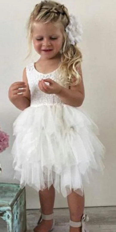 white baby dress(size not mentioned)