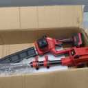 2-IN-1 Cordless 10-Inch Pole Saw And Chainsaw Compatible with Milwaukee 18V Battery, Total Reach of Max 15ft, Auto Oiling, Electric Pole Saw for Tree Trimming Pruning (Battery NOT Included)