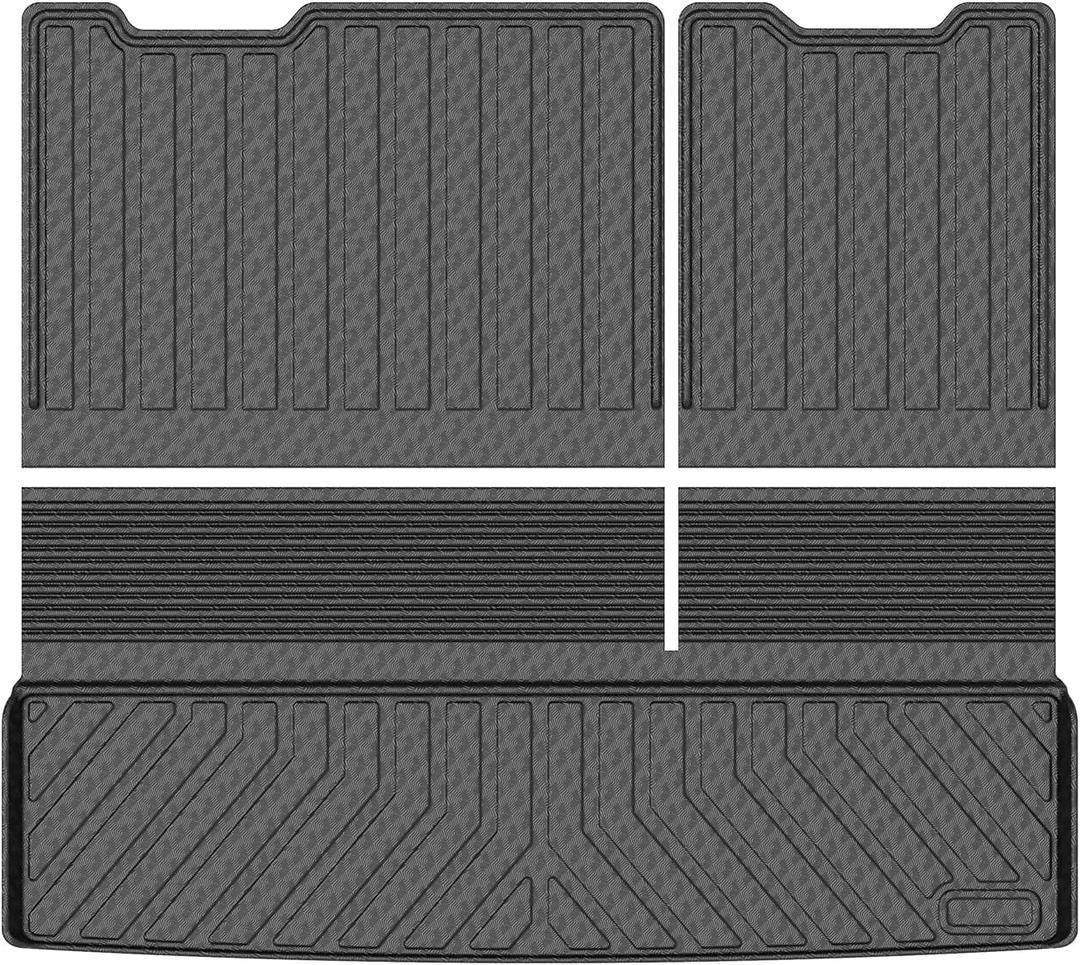 Mixsuper Cargo Liner for Tahoe/GMC Yukon 2015-2020 (Non XL), Trunk Mat for Tahoe Accessories All Weather Cargo Mat Rear Trunk Liner Black 3PCS