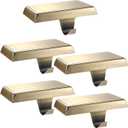 Sunshane 5 Pieces Christmas Stocking Holders Mantel Stocking Hanger Hooks Fireplace Mantle Metal Hang Bases for Xmas Party Decorations (Bronze)