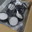 Zhehao 24 Pcs Glass Candle Jars with Lids Bulk, Round Empty Candle Container Tins, Dishwasher Safe and Leakproof DIY Crafts(Amber,Black,4 oz)