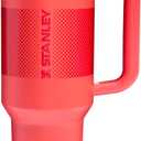 STANLEY Quencher ProTour Flip Straw Tumbler with Leakproof Lid | Built-In Straw & Handle | Cupholder Compatible for Travel | Insulated Stainless Steel Cup | BPA-Free (40 Ounces, Hot Coral Fade)