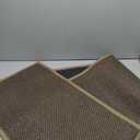 SUMLANS Kitchen Mat Set of 2 PCS, Cushioned Non Slip Rugs for Kitchen Floor, Absorbent Runner Comfort Standing Mats Washable for Kitchen, Office, Home (Brown, 17.3"x47"+17.3"x30")