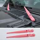 Fit for Jeep Wrangler JL JT Gladiator 2018-2022 ABS Front Window Windshield Wiper Blade Trim Decorative Cover Exterior Car Accessories (Pink)