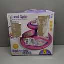 Flooyes Unicorn Sit and Spin Toys for Toddlers Girls 2 Years Old, Christmas Birthday Gifts for 1 2 3 4, with LED and Music, 360 Spin