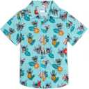 Disney Lilo & Stitch Mickey Mouse Lion King Simba Hawaiian Button Down Shirt Toddler to Big Kid (10-12)