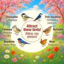 2PK Cedar Bluebird House, Wooden Bird House for Outside, 1.5" Entrance Hole Size, Stainless Steel Entrance Hole Protector, Silver Metal Roof, Colorful Garden Decorative, Pole Mountable (Yellow+Red)