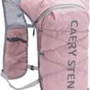 Hydration Pack Running Vest with 1.5L Water Bag - Lightweight Marathon Hiking Backpack for Men and Women (Pink)