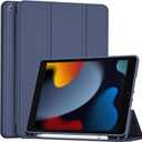 ProCase for iPad 9th 8th 7th Generation 10.2" (2021/2020/2019 Release), Soft TPU Back Cover with Pencil Holder, Shockproof Smart Slim Case, Auto Sleep/Wake-Navy