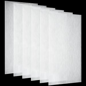 Pushglossy 23.75" x 47.75" x 0.2" Fluorescent Light Covers Classroom Office Diffuser Panels for 2x4ft Drop Ceiling Light Fixture Polycarbonate Replacement Cover for Hospitals Home(6 Pack,Clear)