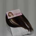 REECHO Clip in Hair Volumizer, Short Thick Clip in Hairpieces Adding Extra Hair Volume Extensions for Women with Thin Fine (Dark Brown with Highlights, 8 Inch(Pack of 2))