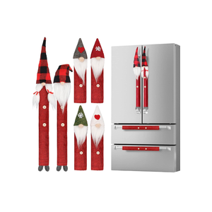 D-FantiX Gnome Christmas Refrigerator Handle Covers Set of 8, Adorable Swedish Tomte Kitchen Appliance Handle Covers Microwave Oven Dishwasher Fridge Door Handle Covers Protector Christmas Decorations