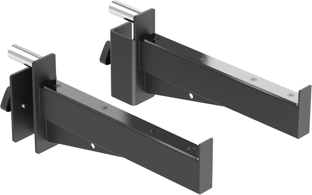 Synergee Safety Arms for Power and Squat Racks. Barbell Spotter Arms Compatible with 2x2, 2x3, and 3x3 Racks. Heavy-Duty Lifting Support for Squats, Bench Press, and Strength Training