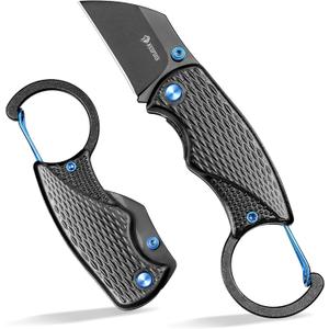 NedFoss OWL Pocket Knife for Men, 1.56 inch Small Pocket Knife, D2 Steel Blade and Aluminum Handle, Mini Folding Knife, EDC Gadgets Box Cutter, Cool Knives for Work, Keychains for Women Men