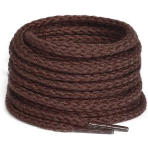 Olukssck 2 Pairs 4mm Rope Shoe Laces for Sneakers, Brown, 63in