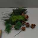 Norme 60 Pack Christmas Artificial Pine Branch Pick Spray Xmas Flower & Greenery Bouquet Red Berry Stem Cedar Tree Berry Cedar Pine is Applicable to Christmas Tree Wreath for DIY Wedding(Non-Snow)