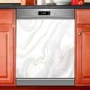 White Grey Gold Marble Dishwasher Magnet Cover Sticker Magnetic Refrigerator Panel Front Door Fridge Microwave Decal Decorative Vinyl, 23 X 26 in
