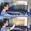 EcoNour Car Rear Window Screens (2 Pack) | Stretchable & Breathable Car Side Window Sun Shades for Sun Protection | Breathable Window Shades for Privacy Blackout | (XXL 48"x26")