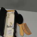 Belula 100% Boar Bristle Hair Brush Set (Medium). Soft Natural Bristles for Thin and Fine Hair. Restore Shine And Texture. Wooden Comb, Travel Bag and Spa Headband Included!