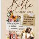 Bomichi Christian Sticker Book, 28 Sheets 353 Pcs Inspirational Bible Stickers for Water Bottle Journaling Scrapbook Laptop, Christian Gifts