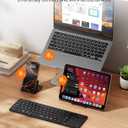 TECKNET Foldable Bluetooth Keyboard with Touchpad & Numpad, Connects to 3 Devices, USB-C Rechargeable Portable Keyboard for Laptop, iPad, Phone, iOS, macOS, Android, Windows (Black)