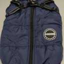 Dog Winter Coat,Warm Jacket Paded Fleece Pet Vest with Built in Harness, Windproof Reflective Cozy Adjustable Snow Pet Coat Clothes with Zipper for  Dogs (Navy Blue,Medium)