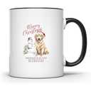 Festive Animal Mug - Merry Christmas Dog & Snowman, Holiday Gift, Coffee Cup, Pet Lover's Mug, Winter Decor, Comfy Home Drinkware