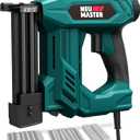 NEU MASTER Brad Nailer, 2 in 1 Electric Staple Gun/Nail Gun for Wood, Upholstery and DIY Projects, 1/4'' Narrow Crown Staples 200pcs and Nails 800pcs Included