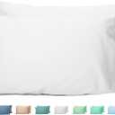 Sunflower King Pillowcases Set of 2, 100% Cotton King Pillow Cases 2, 2040 inches Bright White, Soft and Breathable