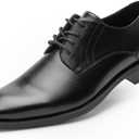 Men's Oxfords Lace Ups, Leather Lined, Square Toe Dress Shoes for Men Formal Occasions Gatsby (8.5, Black)
