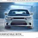 Front Bumper Grille Compatible with 2015-2023 Dodge Charger SRT/Scat Pack Upper Grille w/Led Lights 2019 SRT Style ABS Black
