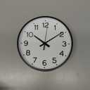 Wall Clock, Silent Wall Clocks Battery Operated 8 Inch-Modern Non Ticking Analog Clock Decorative for Kitchen Office Bathroom Bedroom(Black)