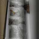 Brass 5-Light Bathroom Vanity Light, Vintage Bathroom Lighting Fixtures with Thick Crystal Glass Shade, Living Room