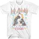 Def Leppard 1980s Heavy Hair Metal Band Rock & Roll Hysteria '88 Adult T-Shirt (Small, White)