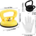 3 Pack Car Dent Puller, ABS Removal Suction Cup Dent Puller with Gloves, Powerful Suction Car Repair Remover Tool for Cars, Glass & Furniture