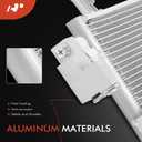 A-Premium Air Conditioning A/C Condenser Compatible with Chevrolet Camaro 2012 2013 2014 2015, 6.2L, Supercharged