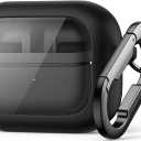 SURITCH for Samsung Galaxy Buds 3 Pro/Galaxy Buds 3 Case, Magnetic Bumper Cases for Galaxy Buds3 Pro/Buds3, Rugged Shockproof Protective Covers with Carabiner & Cleaning Kit & Removal Tool, Black