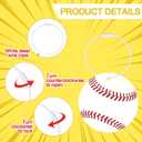 Liliaafar 24 Pcs Baseball Luggage Tags Bulk Baseball Ball Bag Tags for Travel Suitcase Keychain DIY Accessories 2.8'' PVC Name Labels Number ID Card with Metal Ring for Team Gifts