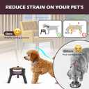 SHAINFUN Elevated Dog Bowls Adjustable Width Stand for 5.2-7.8" Wide Bowls, Food and Water Feeder for Medium Small Dogs, 7.8in Tall (Bowl Not Included)
