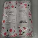 Softan Pink Floral Queen Bed Sheets, Cozy Microfiber Flower Printed Sheets with 15" Deep Pocket Fitted Sheet & Non-Slip Straps, Patterned Pink Rose - Bow Sheets & Pillowcase Set
