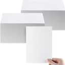 Geosar 200 Sheet Linen Cardstock 5 x 7 Invitation Cardstock Heavyweight Printer Paper 92lb 250gsm Index Cards for Printer Cover Postcards Blank Flash Note Greeting (White)