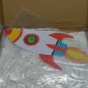 Space Christmas Tree Decorations Rocket Spaceship Christmas Tree Topper Rocket Topper with 14 oz Artificial Snow Space Themed Birthday Party Decoration for Indoor Outdoor Xmas Holiday Decor(No Planet)