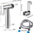 Sink Faucet Hose Sprayer Attachment with 5 Adapters - Dual Function Handheld Bidet - for Feminine Hygiene, Baby Diaper Cleaning & Pet Bathing