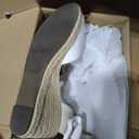 Liyuandian Womens Platform Espadrille Wedges Open Toe High Heel Sandals with Ankle Strap Buckle Up Shoes(size 7 1/2)