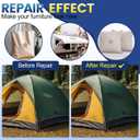 Self-Adhesive Canvas Repair Tape, 16" x 79" Waterproof Canvas Repair Patch, Fabric Patch Repairs Kit for Furniture, Tents, Sunbrellas, Boat Covers Awnings, Couches, Clothes, Bags Black