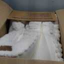 COZY KISS Faux Rabbit Fur Extra Large Dog Bed 48"x35" Orthopedic Foam Couch with Sides, Removable Washable Cover & Waterproof Lining, Cream