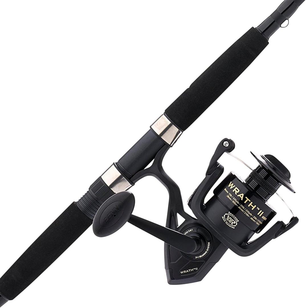 Penn Wrath II Spinning Reel and Fishing Rod Combo, 6000 Size Reel - 9' - Medium Heavy - 2pc