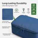 6 Set Compression Packing Cubes for 7–14 Day Travel, Dark Blue