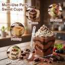 WELLIFE 380 Pack Disposable Dessert Cups with Lids and Spoons 5 oz Mini Plastic Parfait Cups Assortment for DIY Mousse, Pudding, Tiramisu, Home Baking, Birthday Parties & Baby Showers