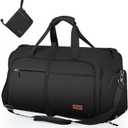 Ytonet Garment Bags for Travel, Foldable Garment Duffle Bags for Women men, Convertible Travel Garment Bag with Shoe Compartment, 2 in 1 Hanging Suitcase Suit Water Resistant Weekender Bag, Black